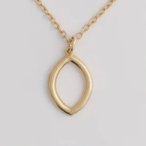 Open marquise shape pendant and necklace HILARY