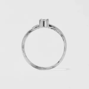 Atypical engagement ring with diamond and tree bark surface RIAN Thumbnail