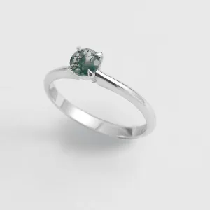 Moss agate engagement ring EZRA Thumbnail