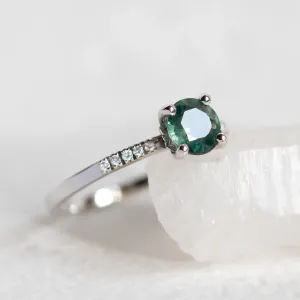 Green sapphire and diamond engagement ring SERENYA Thumbnail