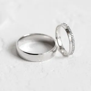 Gold wedding rings with diamonds ELIAN Thumbnail