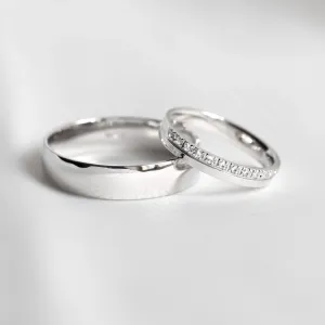 Gold wedding rings with diamonds ELIAN Thumbnail