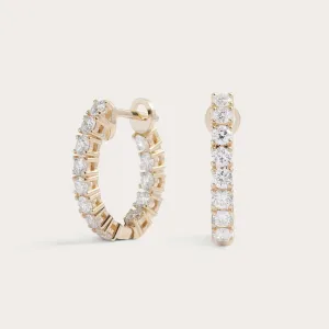 Gold earrings with lab grown diamonds SIERAH Thumbnail