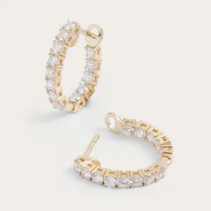 Gold earrings with lab grown diamonds SIERAH Thumbnail
