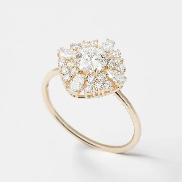 Statement ring with lab-grown diamonds STEPHANIE Image