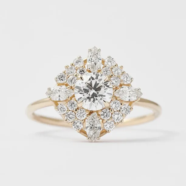 Statement ring with lab-grown diamonds STEPHANIE Image