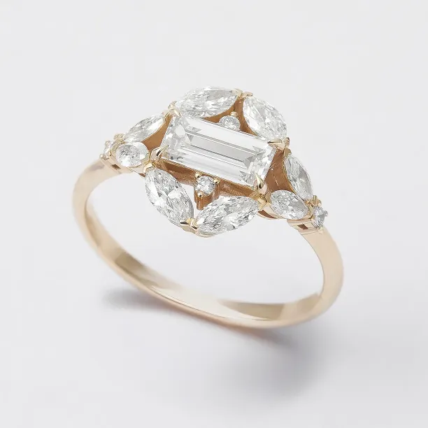 Vintage lab grown diamond ring ELIZETE Image