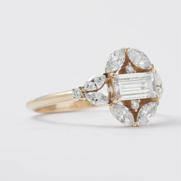 Vintage lab grown diamond ring ELIZETE Image