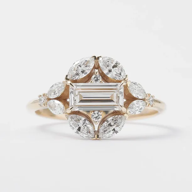 Vintage lab grown diamond ring ELIZETE Image