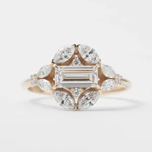 Vintage lab grown diamond ring ELIZETE Thumbnail