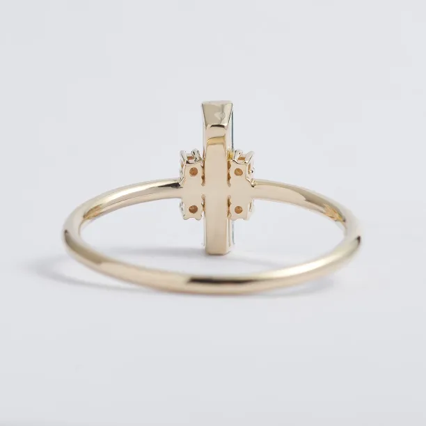 Moss agate and diamond ring JOHANA Image