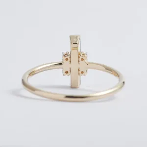 Moss agate and diamond ring JOHANA Thumbnail