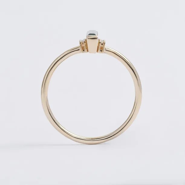 Moss agate and diamond ring JOHANA Image