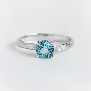 Swiss blue topaz engagement ring MONTARA Thumbnail
