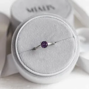 Amethyst twig ring VIOLETTE Thumbnail
