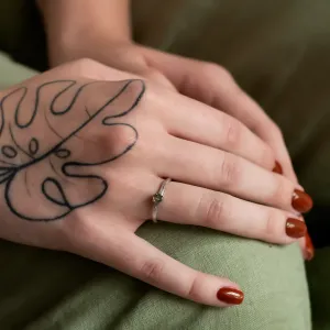 Moss agate engagement ring NATURELLA Thumbnail