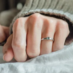 Moss agate engagement ring NATURELLA Thumbnail