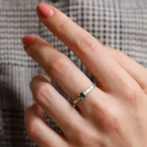 Moss agate engagement ring NATURELLA Thumbnail