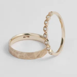 Elegant half eternity ring with diamonds CHRISTIE Thumbnail