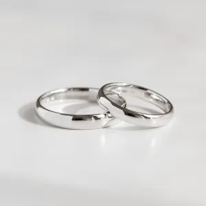 Solid wedding rings made of platinum YORK Thumbnail