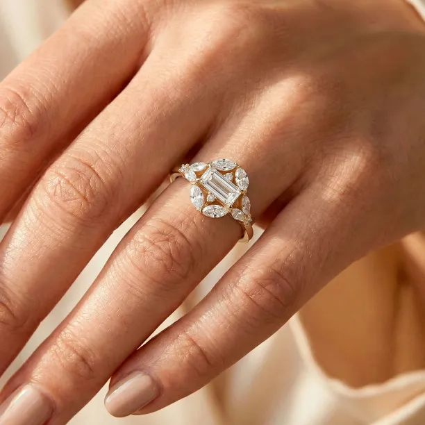 Vintage lab grown diamond ring ELIZETE Image