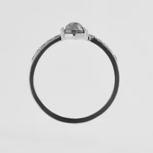 Gold engagement salt'n'pepper diamonds ring JACQUETTE  Thumbnail