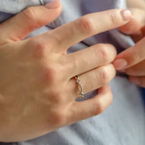 Gold celtic knot ring TARANIS Thumbnail