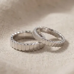 Geometric wedding rings with organic structure NERA Thumbnail