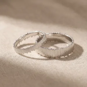 Geometric wedding rings VELA Thumbnail
