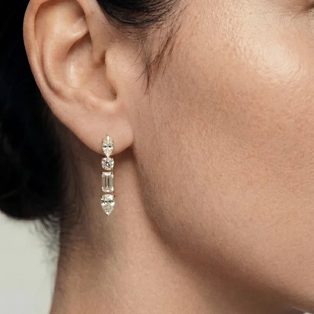 Dangle moissanite earrings MARINA Image