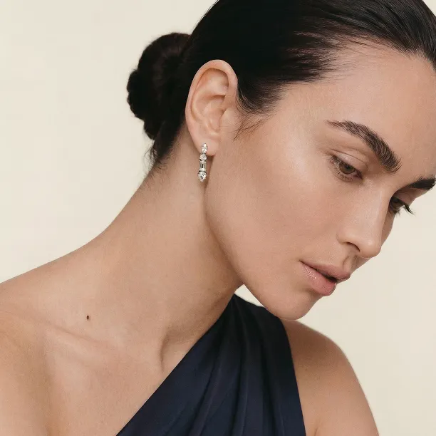 Dangle moissanite earrings MARINA Image