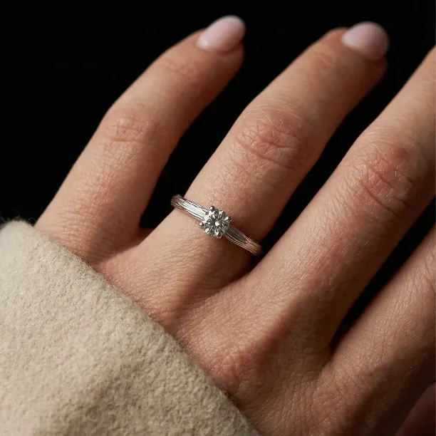 Unusual lab grown diamond engagement ring BRITTANY Image