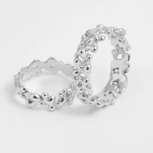 Avant-garde wedding rings with organic elements NALANI Thumbnail