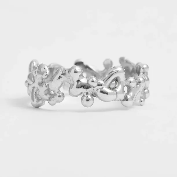 Avant-garde wedding rings with organic elements NALANI Image