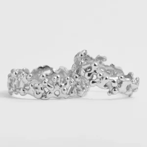 Avant-garde wedding rings with organic elements NALANI Thumbnail
