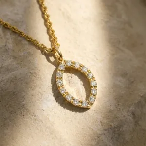 Marquise lab-grown diamond necklace HAILEY