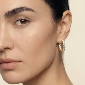 Gold earrings with lab grown diamonds SIERAH Thumbnail