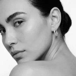 Gold earrings with lab grown diamonds SIERAH Thumbnail