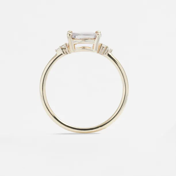 Lab grown diamond and natural diamond gold ring SYDNEY 2 Image
