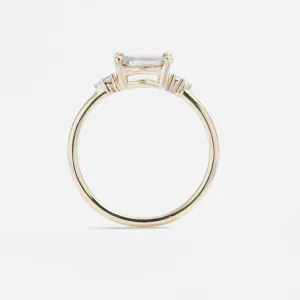 Lab grown diamond and natural diamond gold ring SYDNEY 2 Thumbnail