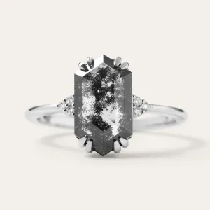 Lab-grown salt and pepper diamond ring PAULI Thumbnail