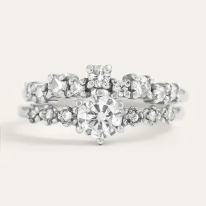 Elegant engagement set with diamonds GABRIELE Thumbnail