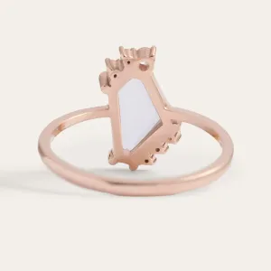 Gold ring with natural sapphire in violet colour SUZANNE Thumbnail