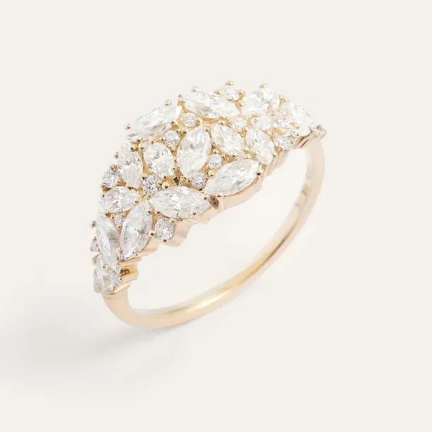 Luxury moissanite cluster ring VALENTINA Image