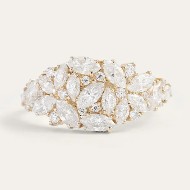 Luxury moissanite cluster ring VALENTINA Image