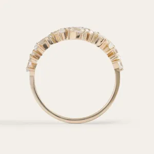 Luxury moissanite cluster ring VALENTINA Thumbnail