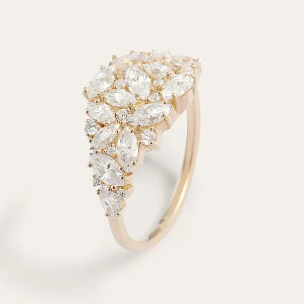 Luxury moissanite cluster ring VALENTINA Image