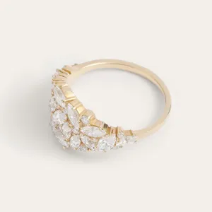 Luxury moissanite cluster ring VALENTINA Thumbnail