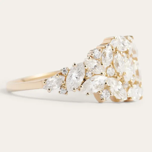 Luxury moissanite cluster ring VALENTINA Image