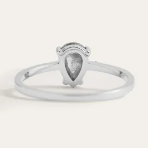 Gold engagement salt'n'pepper diamonds ring JACQUETTE  Thumbnail